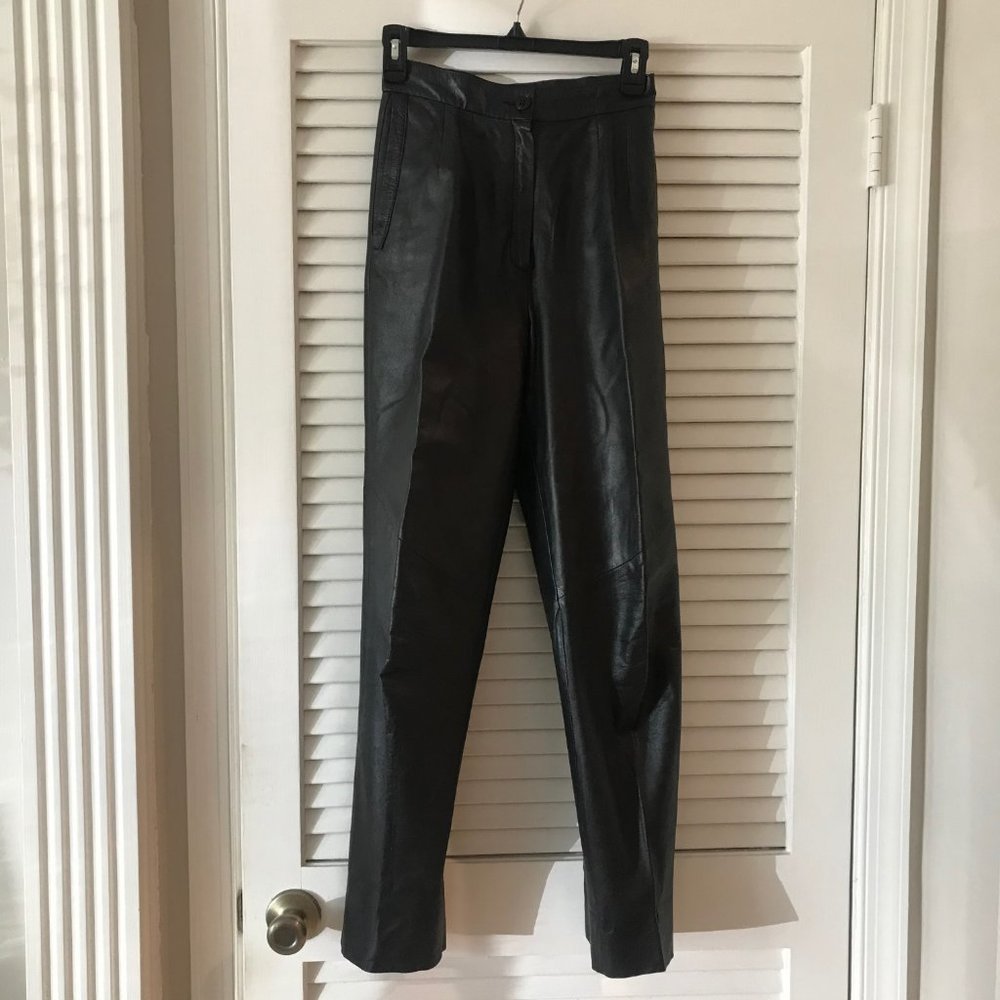 Black leather pants -Lillie Rubin size 6